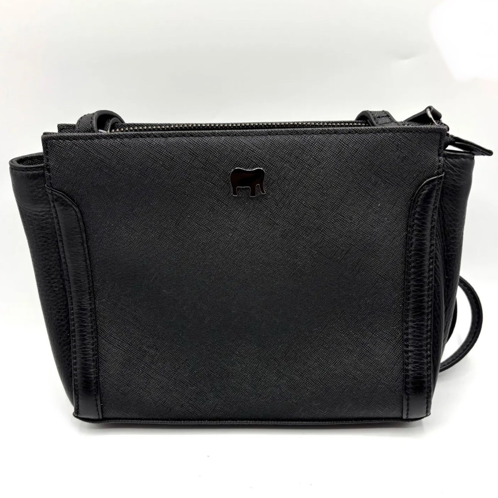 MyWalit Italy Palermo Designer Crossbody Bag Purse, Classic Black Shoulder Bag
